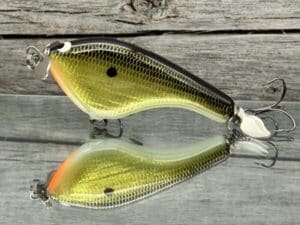Black Label Balsa - Tease - Custom Balsa Topwater Prop Bait - Gold Foil Color
