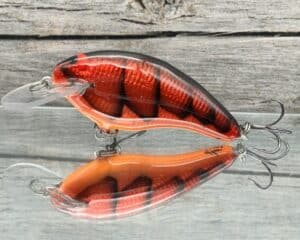 Black Label Balsa - Razor Signature Series - Balsa Crankbait - Foiled Red Craw Color