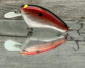Black Label Balsa - Hickster - Signature Series Crankbait - Red Silver Foil Color