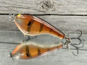 Black Label Balsa - Tease Signature Series - Custom Balsa Topwater Prop - Foiled Copper Gill Color