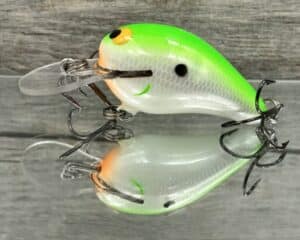 Black Label Balsa - Rumble MR - Custom Balsa Crankbait - Lime Shad Color