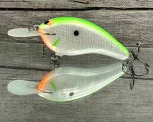 Black Label Balsa - Slim Series - Custom Balsa Crankbait - Lime Shad Color