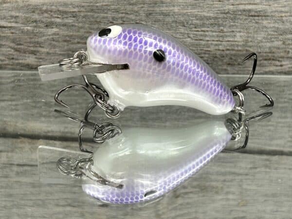 Black Label Balsa - Runt- Custom Balsa Crankbait - Purple Ghost