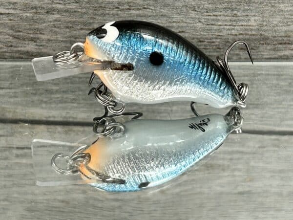 Black Label Balsa - Runt- Signature Series - Custom Balsa Crankbait - Blue  Steel Color - Wood Bait Country