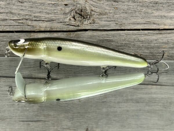 Black Label Balsa - Heads Up - Custom Balsa Wake Bait - Bone Color - Wood  Bait Country