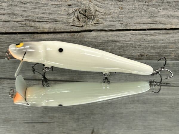 Black Label Balsa - Heads Up - Custom Balsa Wake Bait - Bone Color - Wood  Bait Country