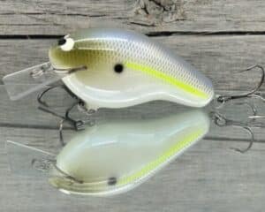Black Label Balsa - Bully - Custom Balsa Squarebill Crankbait - Chartreuse Shad Color