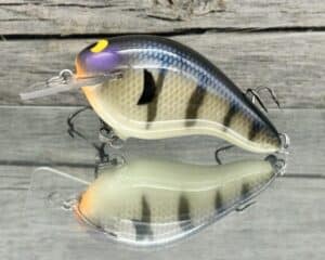 Black Label Balsa - Head Hunter - Custom Balsa Squarebill Crankbait - Bone Gill Color - Zoom WEC E-2