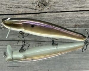 Black Label Balsa - Heads Up - Custom Balsa Wake Bait - Pearl Herring Color