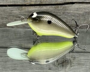 Black Label Balsa - Fat Little Cliffie - Custom Balsa Crankbait - Bone Shiner Color