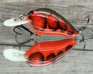 Black Label Balsa - Fat Little Cliffie - Custom Balsa Crankbait - Delta Craw Color