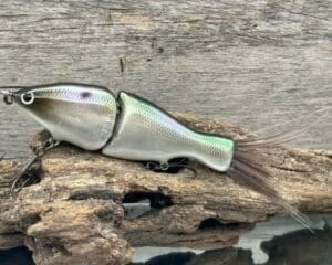 Black Label Balsa - HollyWOOD Signature Series - Custom Glide Bait - Foiled Gizzard Shad Color