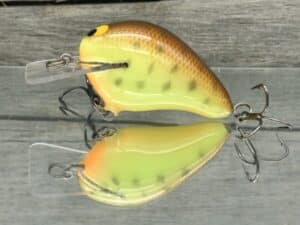 Black Label Balsa - Wreck - Balsa Squarebill - Chartreuse Perch - Zoom WEC E-1