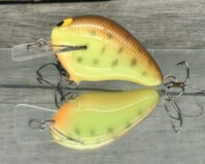 Black Label Balsa - Wreck - Balsa Squarebill - Chartreuse Perch - Zoom WEC E-1
