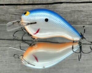 Black Label Balsa - Head Hunter - Custom Balsa Squarebill Crankbait - Blue Back Pearl  Orange Belly Color - Zoom WEC E-2