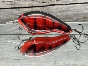 Black Label Balsa - Bully - Custom Balsa Squarebill Crankbait - Fire Craw color