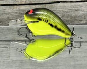 Black Label Balsa - Wreck - Balsa Squarebill - Chartreuse Baby Bass - Zoom WEC E-1