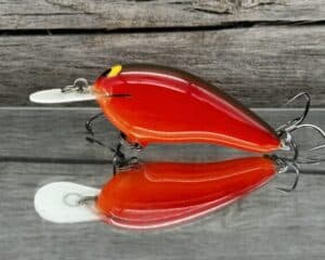 Black Label Balsa - Little Cliffie - Custom Balsa Crankbait - Hot Salsa color