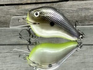 Black Label Balsa - C-1 - Custom Balsa Crankbait - American Shad Chartreuse Belly Color