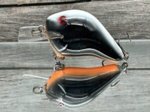 Black Label Balsa - C-1 - Custom Balsa Crankbait - Skunk Orange Belly Color