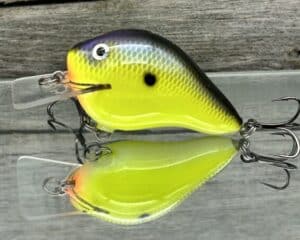 Black Label Balsa - C-1 - Custom Balsa Crankbait - Chartreuse Sunfish Color