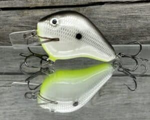 Black Label Balsa - C-1 - Custom Balsa Crankbait - Hot Anchovy Color