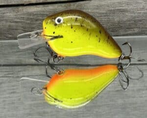 Black Label Balsa - C-1 - Custom Balsa Crankbait - Chartreuse Root Beer Color