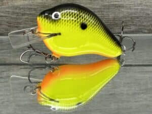 Black Label Balsa - C-1 - Custom Balsa Crankbait - Chartreuse Black Back Color