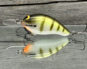Black Label Balsa - Badger - Custom Balsa Crankbait - Faded Perch Color