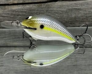 Black Label Balsa - Badger - Custom Balsa Crankbait - Chartreuse Shad Color