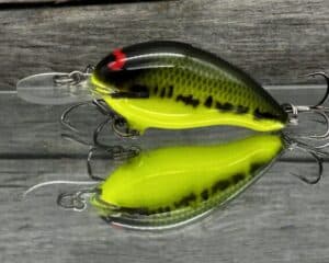 Black Label Balsa - Badger - Custom Balsa Crankbait - Chartreuse Baby Bass Color