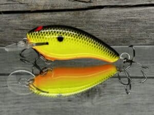 Black Label Balsa - Cricket - Custom Balsa Crankbait - Chartreuse Black Back color