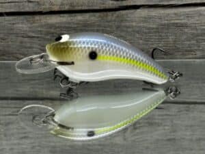 Black Label Balsa - Cricket - Custom Balsa Crankbait - Chartreuse Shad color