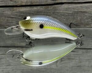 Black Label Balsa - Cricket - Custom Balsa Crankbait - Chartreuse Shad color
