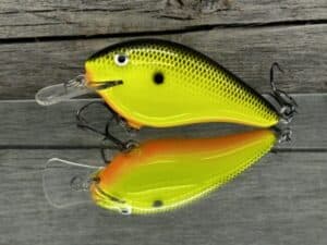 Black Label Balsa - Seducer - Custom Balsa Crankbait - Chartreuse Black Back color