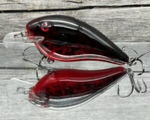 Black Label Balsa - Seducer - Custom Balsa Crankbait - Red Mud Bug color