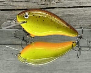 Black Label Balsa - Seducer - Custom Balsa Crankbait - Chartreuse Root Beer color