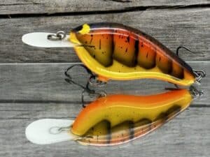 Black Label Balsa - Fat Flat - Custom Balsa Crankbait - Spring Craw color