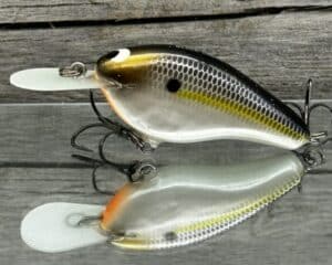 Black Label Balsa - Fat Flat - Custom Balsa Crankbait - Threadfin Shad Pearl color