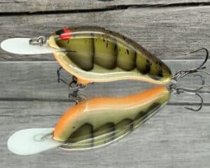 Black Label Balsa - Fat Flat - Custom Balsa Crankbait - Phantom Green Craw color