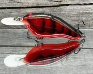 Black Label Balsa - Fat Flat - Custom Balsa Crankbait - Fire Craw color