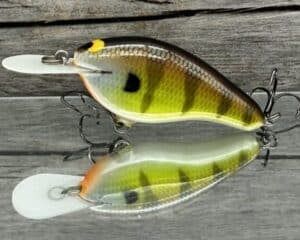 Black Label Balsa - Fat Flat - Custom Balsa Crankbait - Bold Bluegill color
