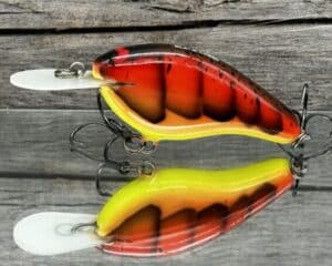 Black Label Balsa - Fat Flat - Custom Balsa Crankbait - 3 Alarm Craw color