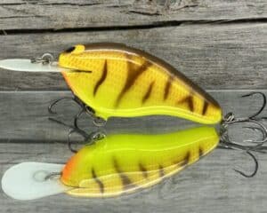 Black Label Balsa - Fat Flat - Custom Balsa Crankbait - Spring Tiger color
