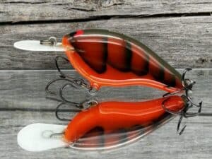 Black Label Balsa - Fat Flat - Custom Balsa Crankbait - Campfire Craw color