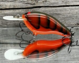 Black Label Balsa - Fat Flat - Custom Balsa Crankbait - Campfire Craw color