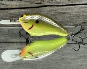 Black Label Balsa - Fat Flat - Custom Balsa Crankbait - Moon Shine color
