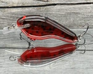 Black Label Balsa - Prowler Flat - Custom Balsa Squarebill Crankbait - Red Mud Bug color