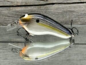 Black Label Balsa - Prowler Flat - Custom Balsa Squarebill Crankbait - Threadfin Shad Pearl color