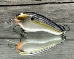 Black Label Balsa - Prowler Flat - Custom Balsa Squarebill Crankbait - Threadfin Shad Pearl color
